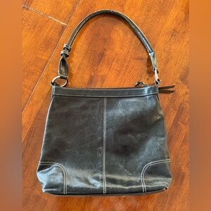 Giani Bernini black leather handbag purse